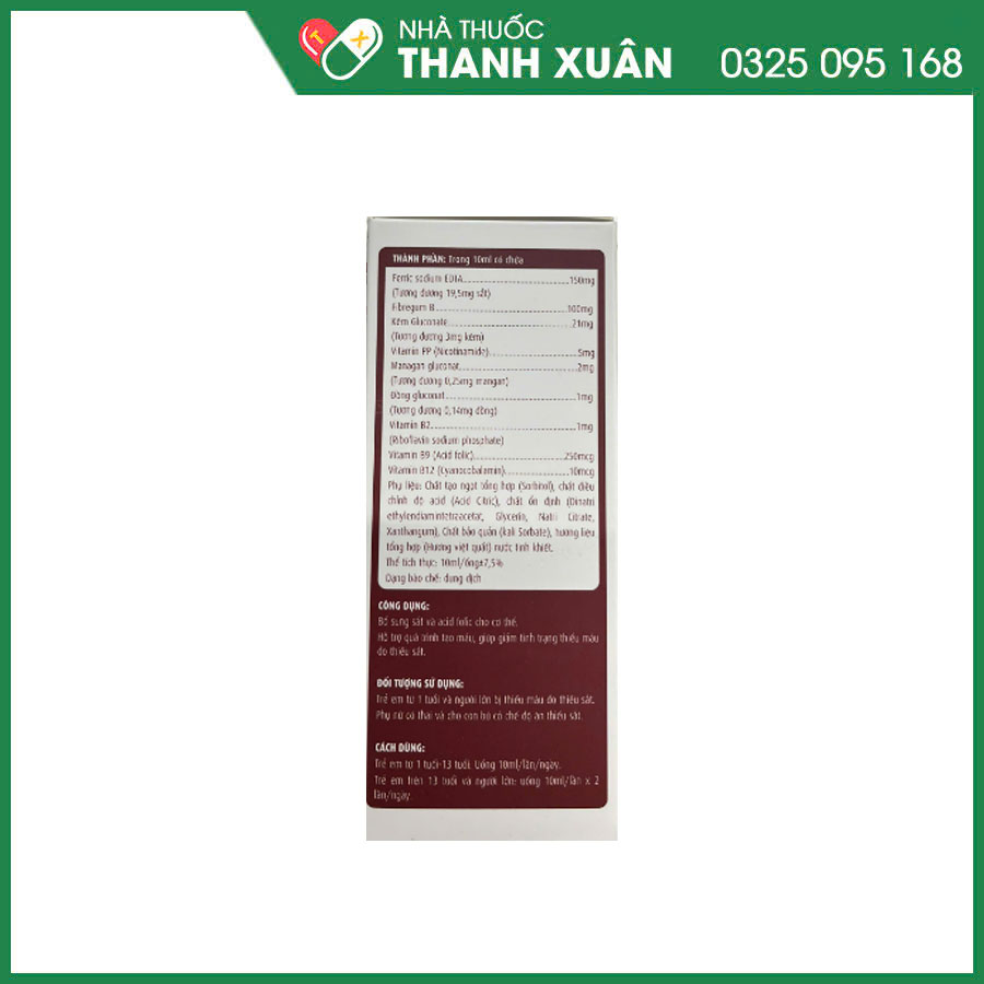Samkid FeEDTA bổ sung sắt và acid folic cho cơ thể, hỗ trợ quá trình tạo máu, giúp giảm tình trạng thiếu máu do thiếu sắt